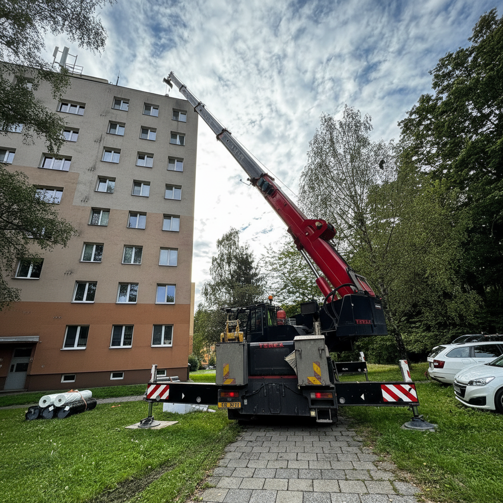Dodávka materiálu pro izolaci ploché střechy